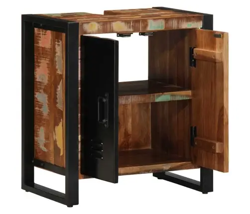 Vonios Spintelė Ruda 55 X 35 X 60 Cm Kietas Atkurtas Medis