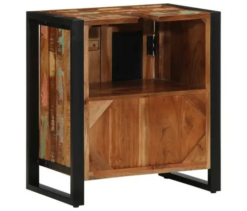 Vonios Spintelė Ruda 55 X 35 X 60 Cm Kietas Atkurtas Medis