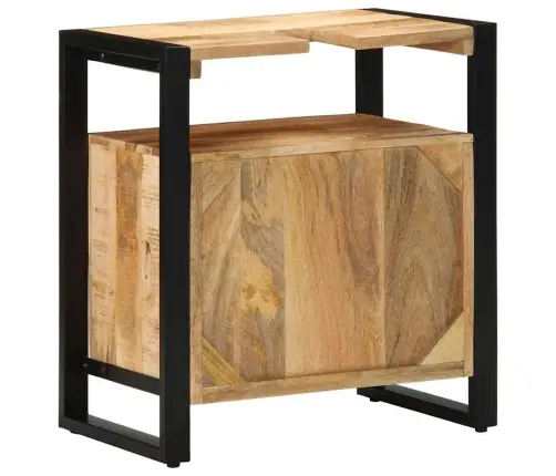 Vannitoa Kapp Riiuliga Pruun 55 X 35 X 60 Cm Tugev Mango Puu