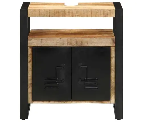 Vannitoa Kapp Riiuliga Pruun 55 X 35 X 60 Cm Tugev Mango Puu