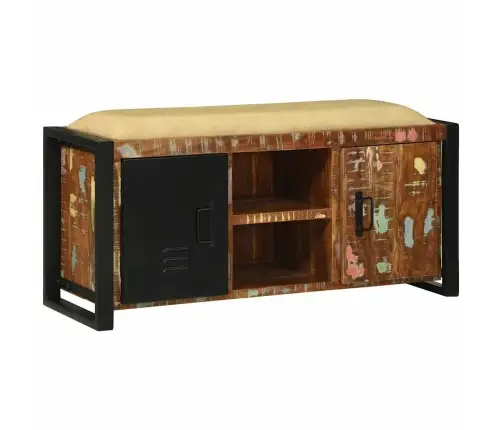 Sols Ar Skapi Daudzkrāsains Pārstrādāts Masīvkoks Vidaxl