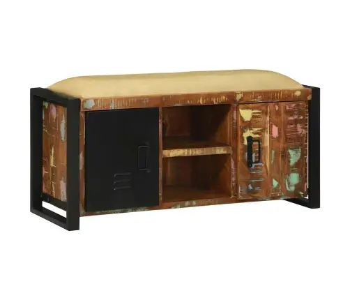 Sols Ar Skapi Daudzkrāsains Pārstrādāts Masīvkoks Vidaxl