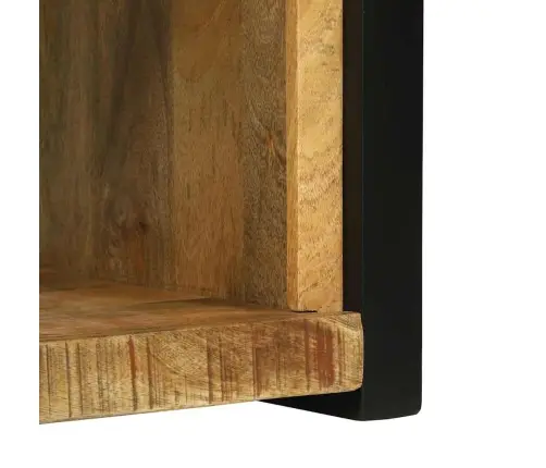 Seinakubik Ladustamisega Pruun 55 X 35 X 40 Cm Tugev Mango Puu