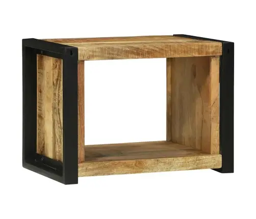 Seinakubik Ladustamisega Pruun 55 X 35 X 40 Cm Tugev Mango Puu