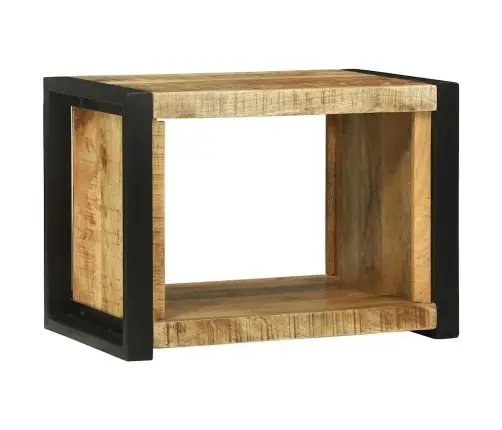 Seinakubik Ladustamisega Pruun 55 X 35 X 40 Cm Tugev Mango Puu