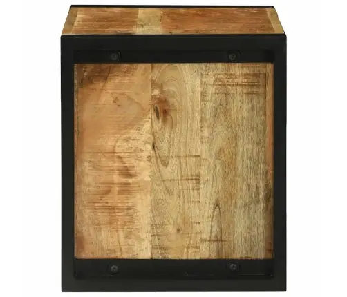 Seinakubik Ladustamisega Pruun 55 X 35 X 40 Cm Tugev Mango Puu