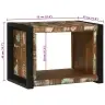 Sienas Kubs 55X35X40 Cm Ciets Koks Vidaxl