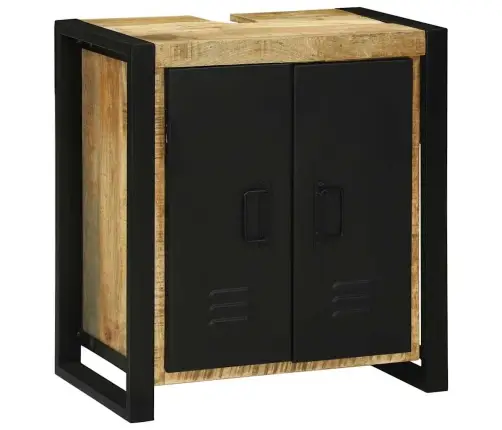 Izlietnes Skapis 55X35X60 Cm Masīvkoks Raupjais Mango Vidaxl