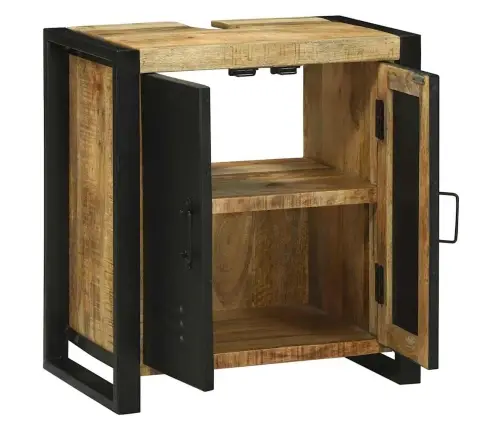 Izlietnes Skapis 55X35X60 Cm Masīvkoks Raupjais Mango Vidaxl