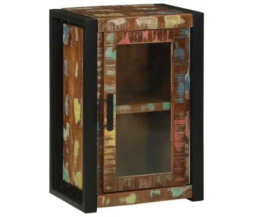 Vannas Istabas Sienas Skapis Daudzkrāsains 40X30X60 Cm Cietais Koks Pārstrādāts Vidaxl