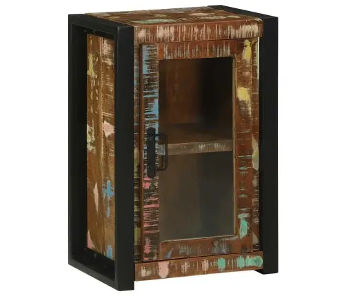 Vannas Istabas Sienas Skapis Daudzkrāsains 40X30X60 Cm Cietais Koks Pārstrādāts Vidaxl