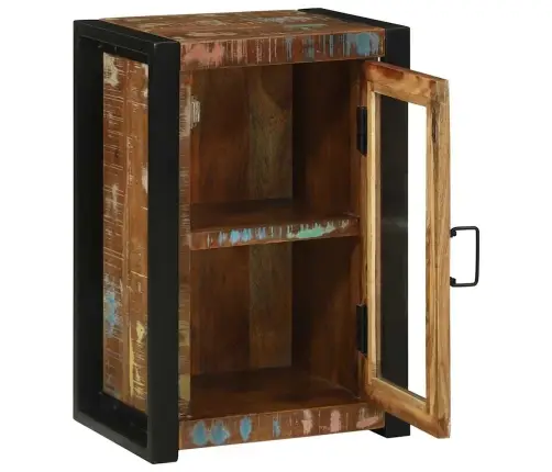 Vannas Istabas Sienas Skapis Daudzkrāsains 40X30X60 Cm Cietais Koks Pārstrādāts Vidaxl