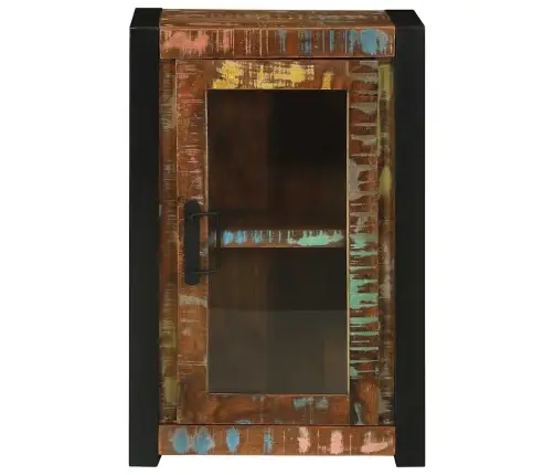 Vannas Istabas Sienas Skapis Daudzkrāsains 40X30X60 Cm Cietais Koks Pārstrādāts Vidaxl