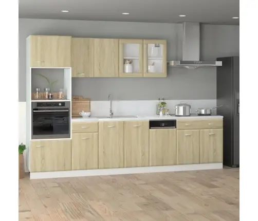 Virtuvės Spintelių Komplektas, Lyon, 7 Dalių, Ąžuolo, Mediena