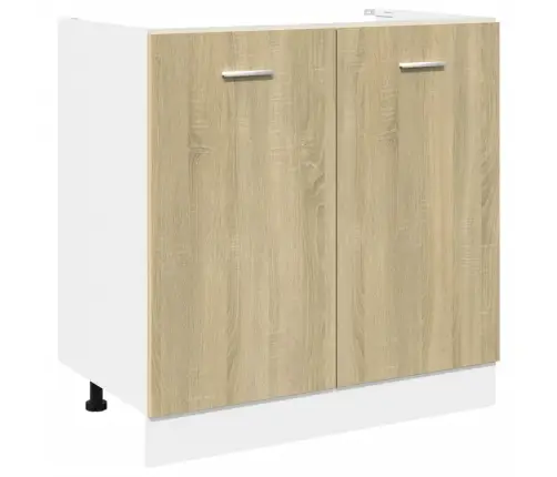 8-Osaline Köögikappide Komplekt "Lyon", Sonoma Tamm, Töödeldud Puit