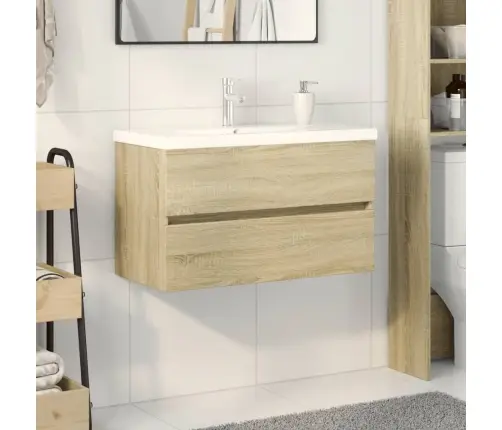 2-Daļīgs Vannasistabas Mēbeļu Komplekts, Keramika, Koks Vidaxl