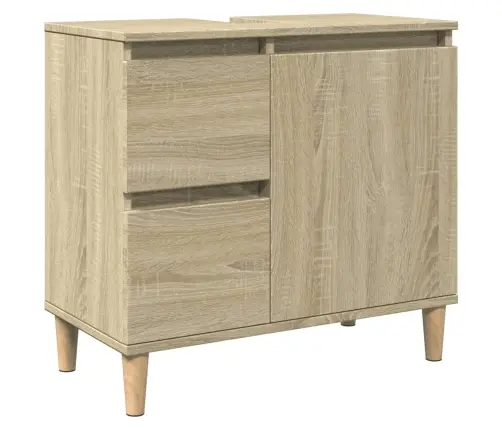 3-Daļīgs Vannasistabas Mēbeļu Komplekts, Sonomas Ozolkoka Vidaxl