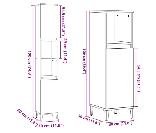3-Daļīgs Vannasistabas Mēbeļu Komplekts, Sonomas Ozolkoka Vidaxl