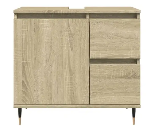 3-Daļīgs Vannasistabas Mēbeļu Komplekts, Sonomas Ozolkoka Vidaxl