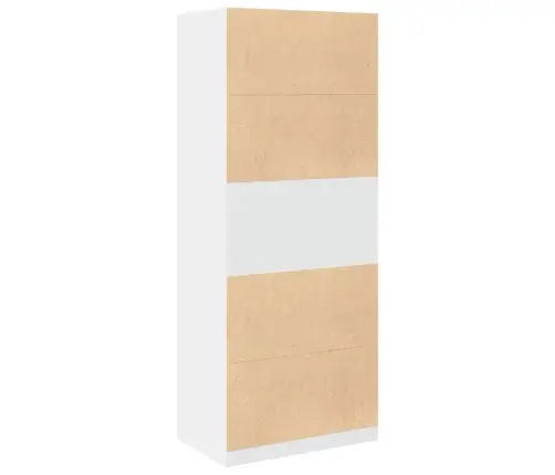 Riidekapp, Valge, 80 X 50 X 200 cm Tehispuit