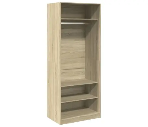 Drabužių Spinta, Sonoma Ąžuolo, 80X50X200cm Apdirbta Mediena