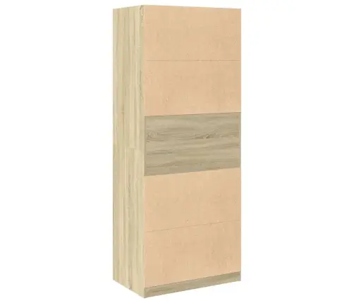 Drabužių Spinta, Sonoma Ąžuolo, 80X50X200cm Apdirbta Mediena