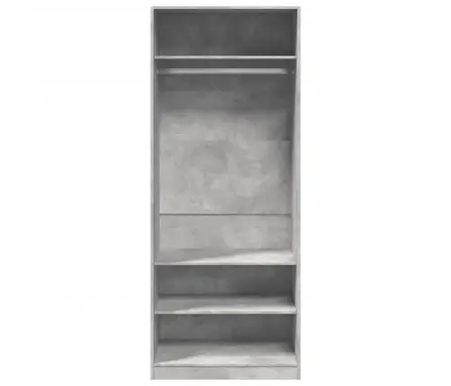 Skapis, 80X50X200 Cm, Betona Pelēks, Inženierijas Koks Vidaxl