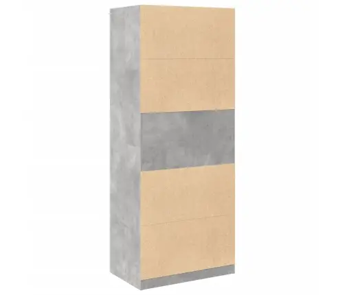 Skapis, 80X50X200 Cm, Betona Pelēks, Inženierijas Koks Vidaxl