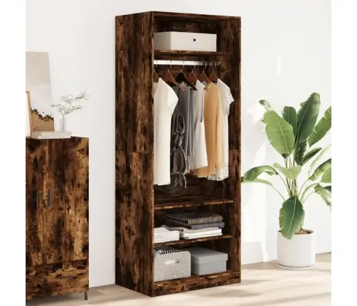 Drēbju Skapis, Ozolkoka Krāsa, 80X50X200 Cm, Inženierijas Koks Vidaxl