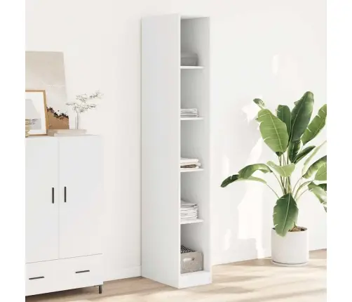 Skapis, 30X50X200 Cm, Balts, Inženierijas Koks Vidaxl