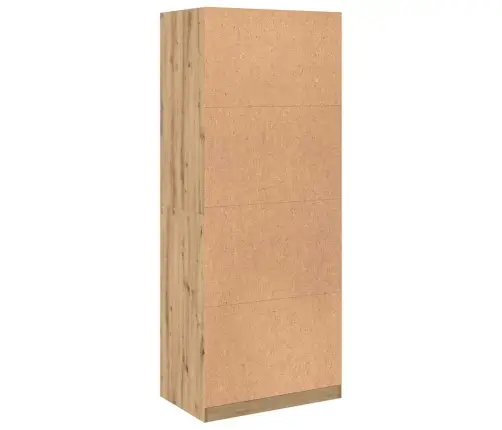 Drēbju Skapis, Koka Krāsa, 80X50X200 Cm, Inženierijas Koks Vidaxl