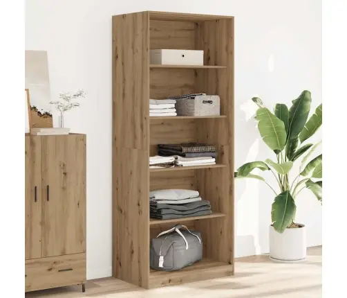Drēbju Skapis, Koka Krāsa, 80X50X200 Cm, Inženierijas Koks Vidaxl