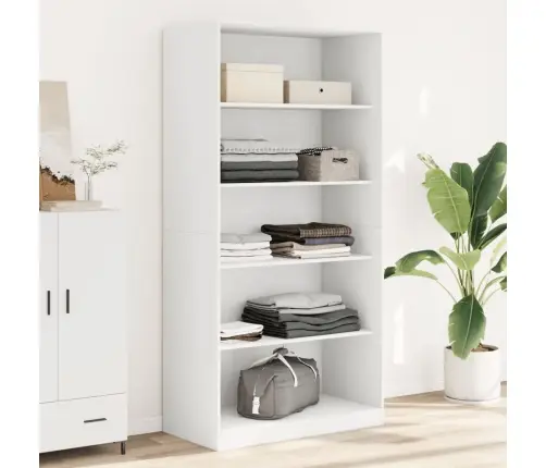 Skapis, Balts, 100X50X200 Cm, Skaidu Plāksne Vidaxl