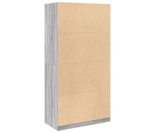 Drabužių Spinta, Pilka Ąžuolo, 100X50X200cm Apdirbta Mediena