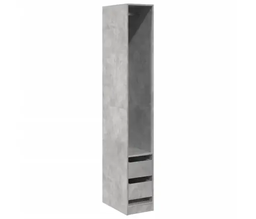 Riidekapp, Betoonhall, 30X50X200 cm Tehispuit
