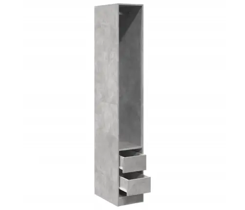 Riidekapp, Betoonhall, 30X50X200 cm Tehispuit