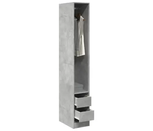 Riidekapp, Betoonhall, 30X50X200 cm Tehispuit