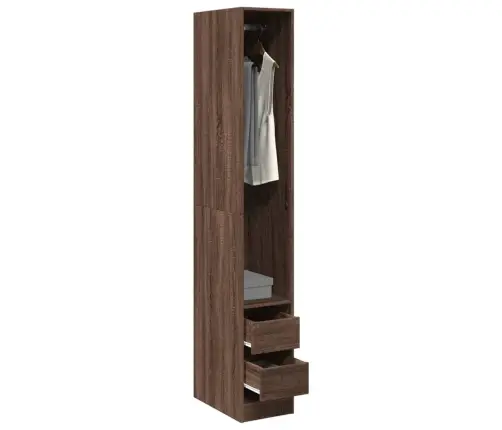 Drabužių Spinta, Ruda Ąžuolo, 30X50X200cm Apdirbta Mediena