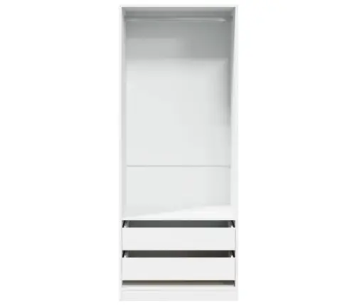 Skapis, 80X50X200 Cm, Balts, Inženierijas Koks Vidaxl