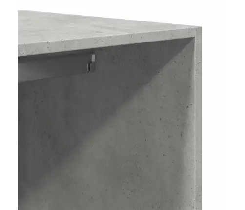 Skapis, 80X50X200 Cm, Betona Pelēks, Inženierijas Koks Vidaxl