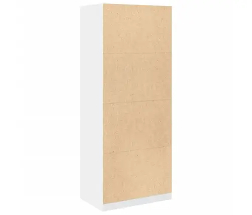 Riidekapp, Valge, 80 X 50 X 200 cm Tehispuit