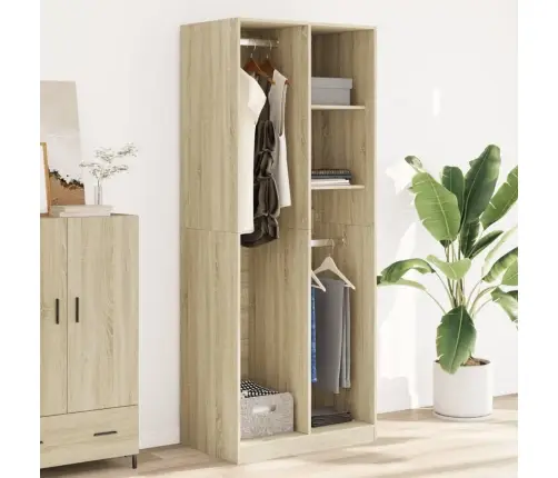 Skapis, 80X50X200 Cm, Ozolkoka Krāsā, Inženierijas Koks Vidaxl