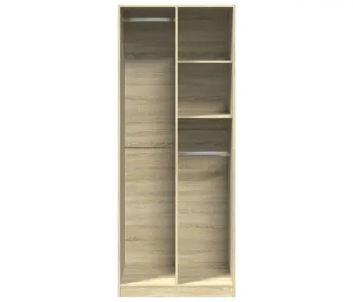 Skapis, 80X50X200 Cm, Ozolkoka Krāsā, Inženierijas Koks Vidaxl