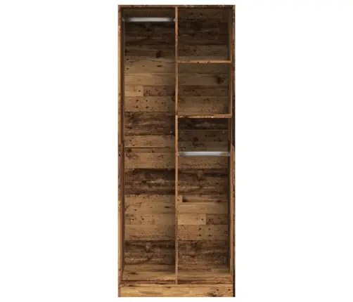 Skapis, 80X50X200 Cm, Veca Koka Krāsā, Inženierijas Koks Vidaxl