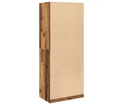 Skapis, 80X50X200 Cm, Veca Koka Krāsā, Inženierijas Koks Vidaxl