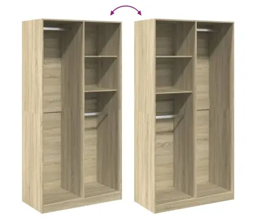 Drabužių Spinta, Sonoma Ažuolo Spalvos, 100X50X200cm Mdp