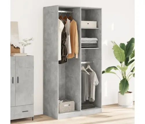 Drabužių Spinta, Betono Pilkos Spalvos, 100X50X200cm Mdp