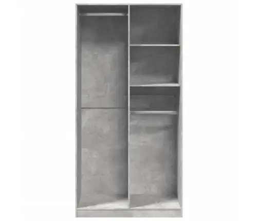 Drabužių Spinta, Betono Pilkos Spalvos, 100X50X200cm Mdp