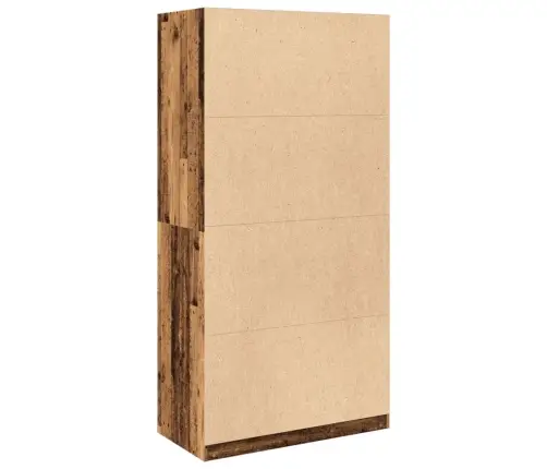 Skapis, 100X50X200 Cm, Veca Koka Krāsā, Inženierijas Koks Vidaxl