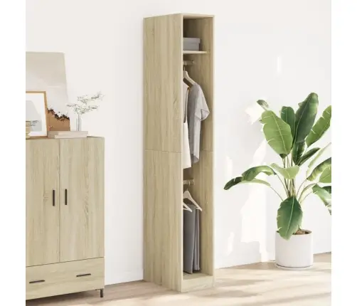 Drabužių Spinta, Sonoma Ąžuolo, 30X50X200cm Apdirbta Mediena